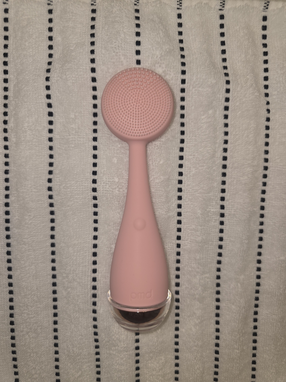 PMD Clean Pink Silicone Facial Cleansing Brush with Ergonomic Handle